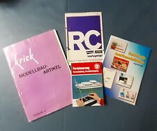 Krick Modellbaukatalog 1974 mit Preisliste, Varioprop Bedienungsanleitung
