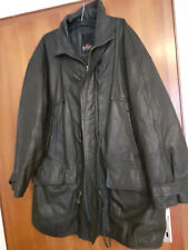 Herren Echt Lederjacke - lang und schwer - Gr. 28 / 56  - M.Flues - Vintage? -  