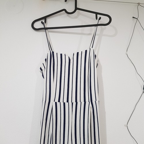 Jumpsuit lang blau weiß - jumpsuit,