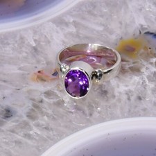 Amethyst Ring, 925er Silber, Edelsteinring (23137), Edelsteinschmuck