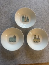 Selten - Melitta Sammelteller - Trio mit Türmen - Guter Zustand