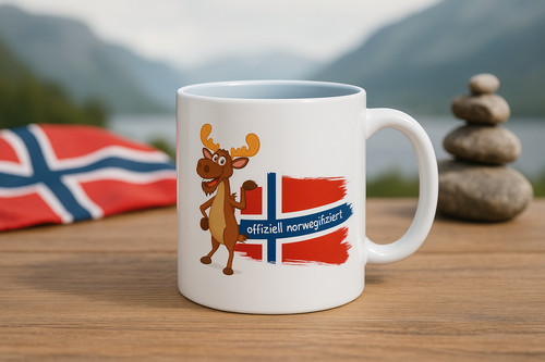Elch tasse norwegen - elch, flagge