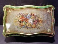 Schöne alte Haribo Lakritzen Bonn Blechdose mit geprägten Blumen