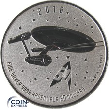 KANADA 20 Dollar $ Gedenkmünze Star Trek (TM) Enterprise Silber Canada