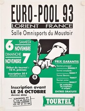 Plakat Billard 1993 EURO POOL