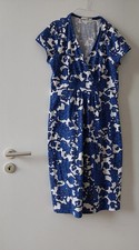 Boden Kleid blau-weiß-schwarz