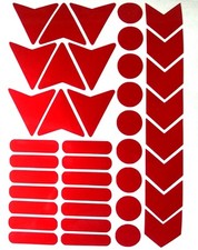 40 x Rot reflektierend Aufkleber Auto Anhänger Wohnmobil Camper Reflektor