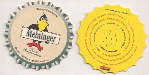 Meininger alter bierdeckel - meininger,