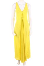 Les Copains Abendkleid Maxikleid Ballkleid I 42 = D 36 gelb