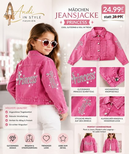 Kinder jeansjacke - 🌸,