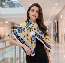 Seidentuch Halstuch weiß bunt