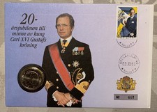 Numisbrief 1 Krone  -  König Carl Gustaf