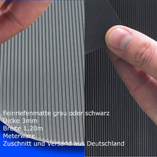 Gummimatte Feinriefenmatte Antirutschmatte Riefenmatte Kabelmatte Meterware