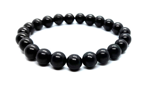 Schungit kugelarmband 8mm 19cm - schungit,