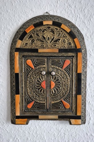 Marokko wandspiegel mit türen - marokko,