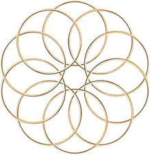 Metallringe Gold 10 Stück 5cm