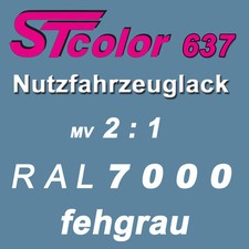 1,5 kg STC 2K HS Autolack VOC 2:1 RAL 7000 fehgrau NFZ LKW Lack Set mit Härter