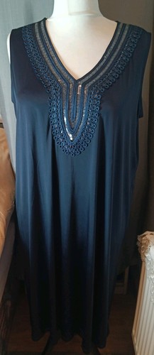 Kleid dunkelblau glänzend - kleid,