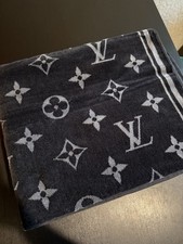 Original Louis Vuitton Strandhandtuch schwarz/grau neu