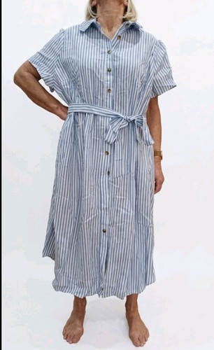 Damen sommerkleid blau weiß - damen,