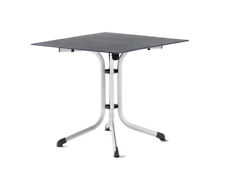 Sieger Gartentisch klappbar Klapptisch Polytec 80x80 cm Schiefer anthrazit grau