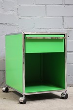 USM Haller 1 Schublade grün Rollcontainer Beistell-Tisch Container Ablage Nacht