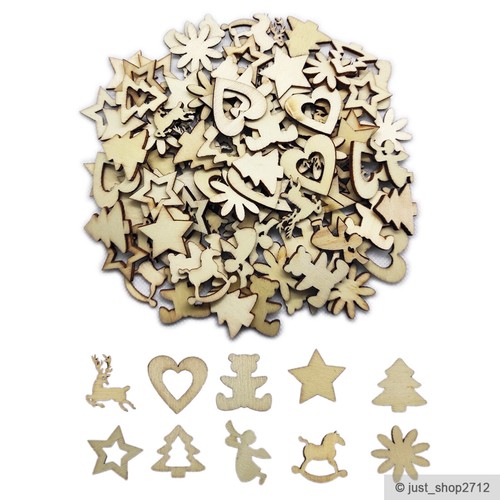 100 holz ornamente - 25/50/100,
