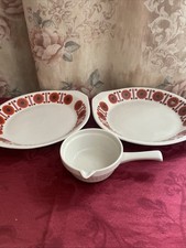 Drei Teile Cordoflam Geschirr 70er Jahre DDR