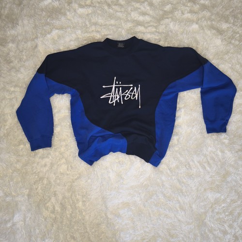 Stüssy sweater blau und rot - sweater,