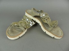 Kennel & Schmenger Damen Sandalen Gr. 39 Leder taupe Slingback Sommer (19712)