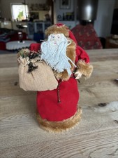 Vintage Weihnachtsbaumspitze Nikolaus Deko Alt Rotes Gewand Winterlich