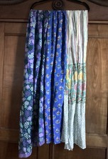 3 sehr gut erhaltene  Schals/Tücher SJÖDEN Blau- und Türkistöne mit Muster