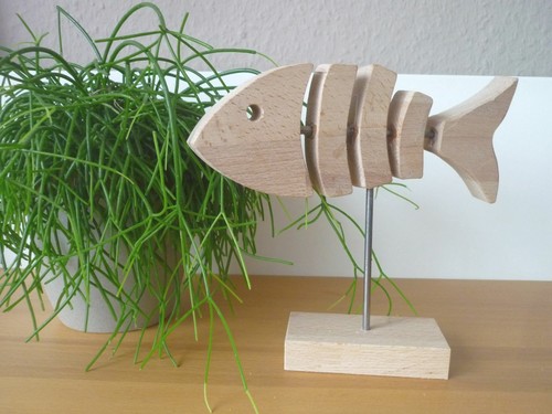 Fisch aus buchenholz kommunion - fisch,