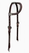 EE TACK Einohr Kopfstück aus Latigoleder WX-2068 Westerntrense