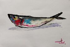 Fisch Öl Pastell Zeichnung