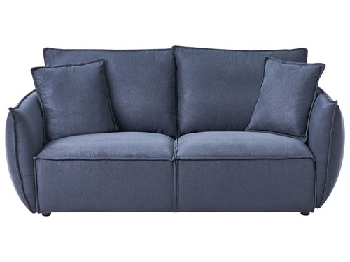 3sitzer sofa stoff dunkeblau - stoff,