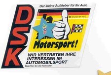 DSK Sticker Ja zum Motorsport,neuwertiges Sammlerstück,Erstbesitzer,