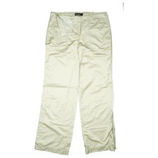 CAMBIO Damen Jeans Hose Relaxed Cargo Stoff mid Zip 36 W28 L32 beige Glanz dünn