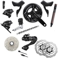 Shimano 105 R7170 Di2 Disc Gruppe 2x12-fach mit Kurbel, Lager, Bremsscheib "NEU"