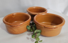 Keramik Schalen 3 tlg. Braun Tapas Pudding Pastete Dipp Schüsseln Ceramica