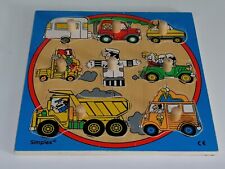 Kinderpuzzle Holzpuzzle Puzzle  Fahrzeuge  von Simplex  8 Teile