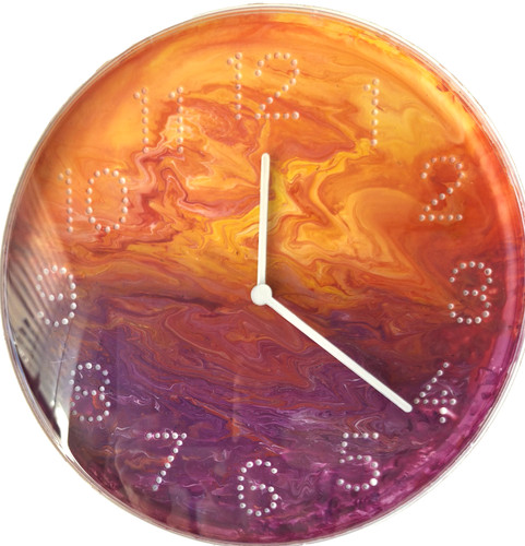 Handbemalte wanduhr nach - handbemalte,