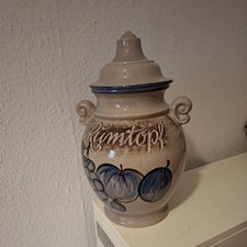 Rumtopf mit Deckel   Keramik