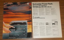 Seltene Werbung vintage SCHNEIDER POWER PACK SPP 7035 HiFi Anlage 1979