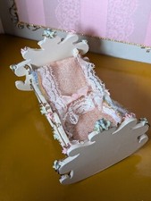 ☛ RARITÄT ☚ Wiege ❗ Rudolf Szalasi ❗ Puppenstube Puppenmöbel ❗ Rokkoko Stil ❗