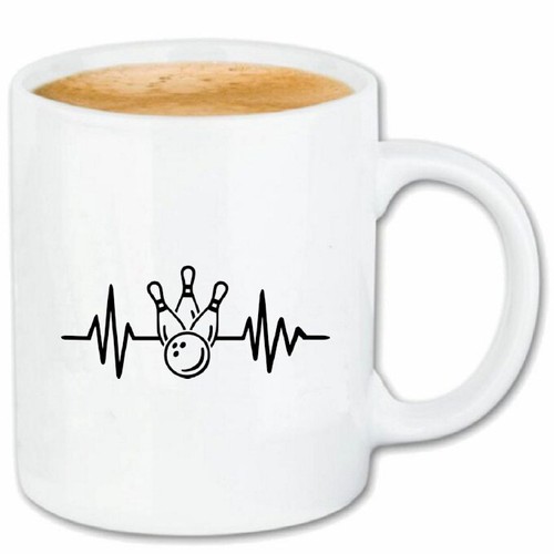Kaffeetasse herzschlag bowling - kaffeetasse,