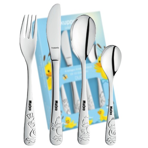 Kinderbesteck kuppels duck - ,