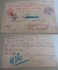 PK HUTTWIL (Kt. Bern) 1894: Harfen-Macher Jakob NYFFELER an Akkordeon-Fabrik