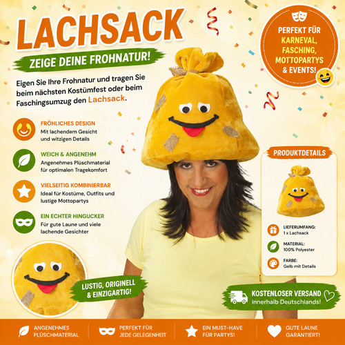 Lachsack mütze plüsch - lachsack,