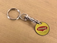 Werbeartikel Schlüsselanhänger MAGGI mit Einkaufswagenchip unbenutzt aus Metall